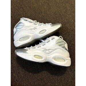 Reebok Question Mid 25 Anniversary Allen Iverson Basketball Sneakers White 10.5